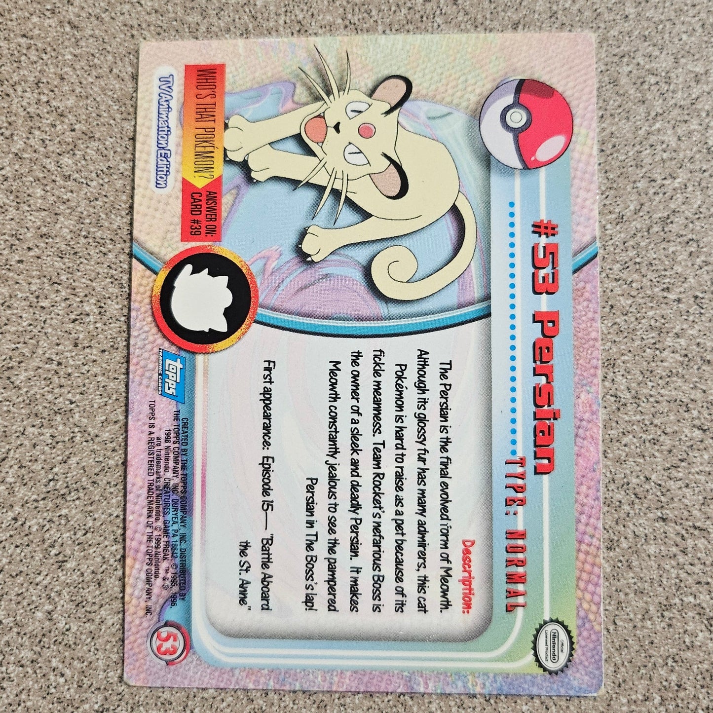 Persian #53 Topps Chrome